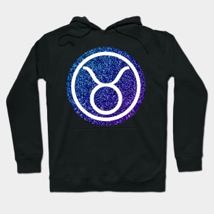 Blue Purple Glitter Zodiac - Taurus Hoodie